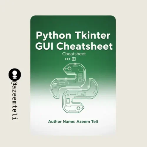 Python Tkinter GUI Cheatsheet